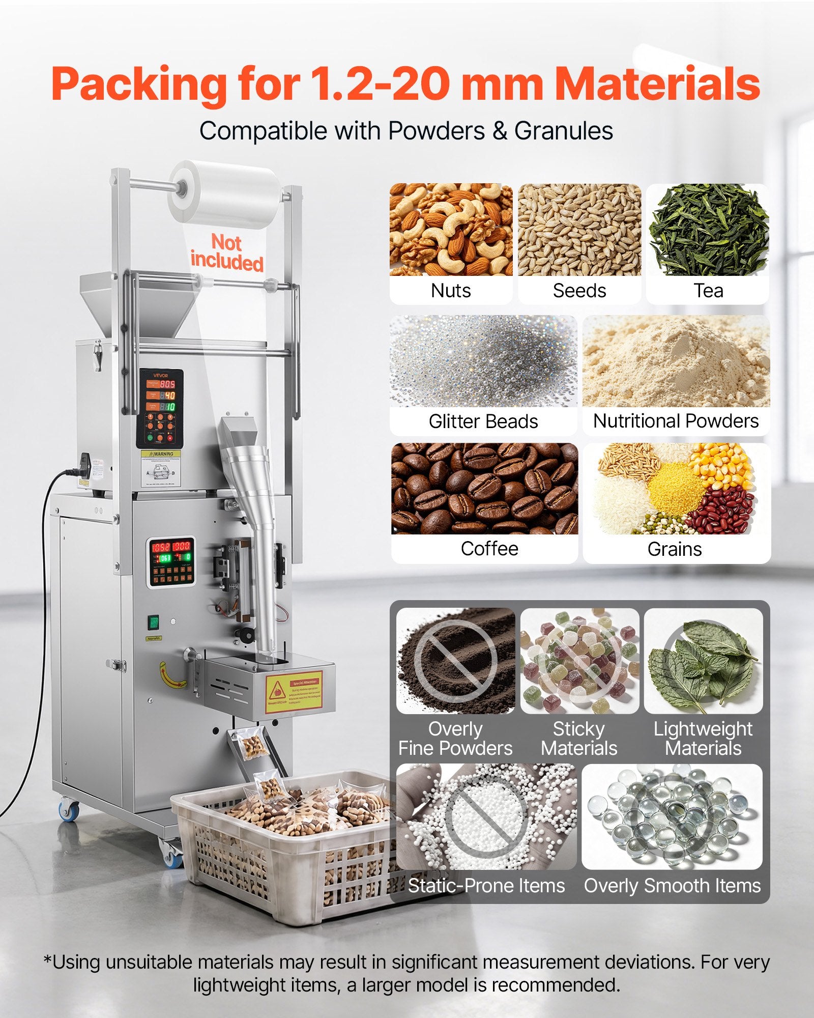 VEVOR Sachet Powder Filling and Sealing Machine