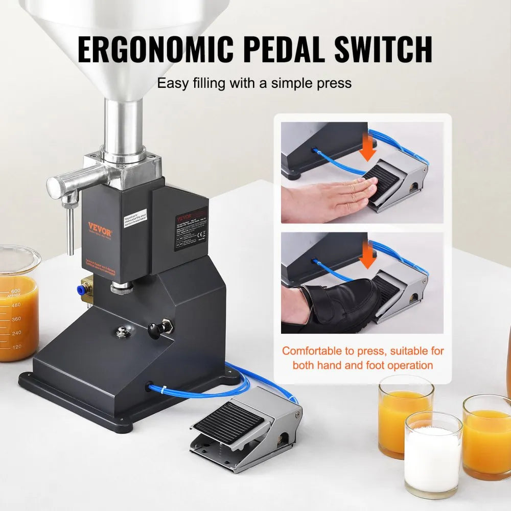 VEVOR Pneumatic Liquid / Paste Filling Machine 5-50ml